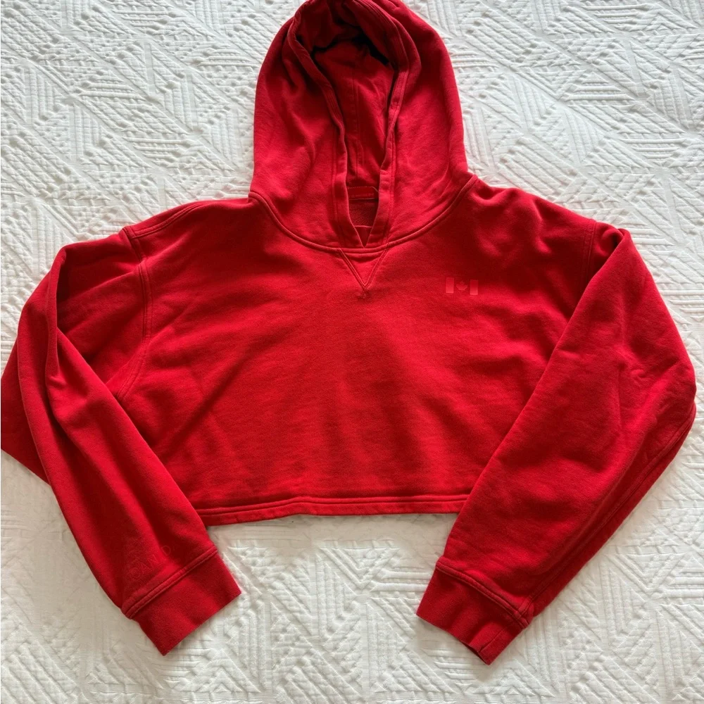 Lululemon Canada Olympics Red Cropped Hoodie